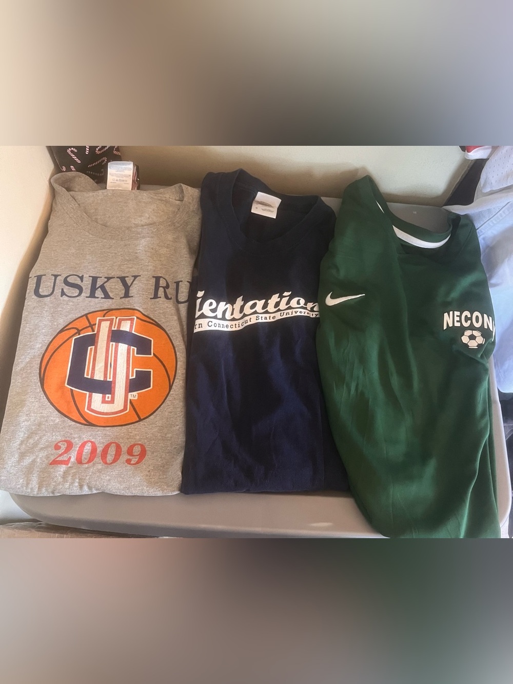 3 md vintage y2k nike UConn Huskies Soccer Lot connecticut shirt bunde b4
